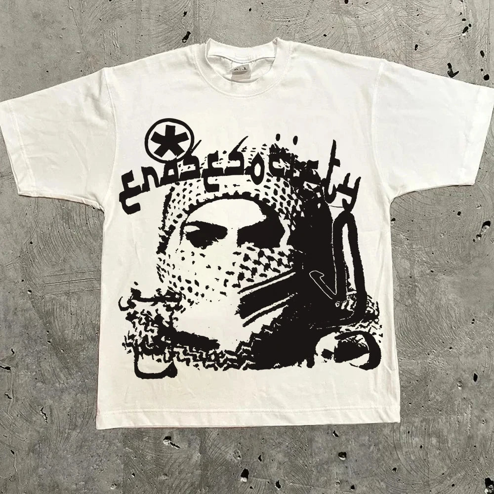 Harajuku Letter Graphic Vintage Tee