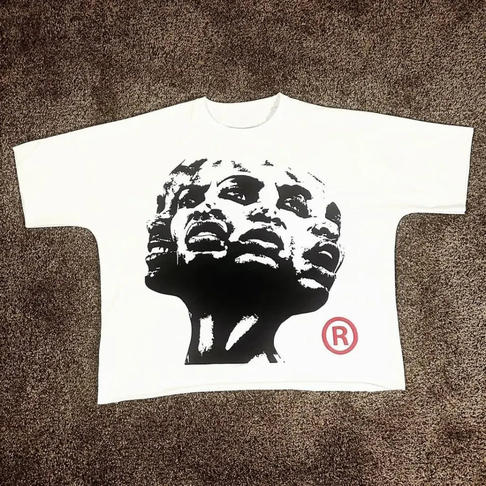 Harajuku Letter Graphic Vintage Tee