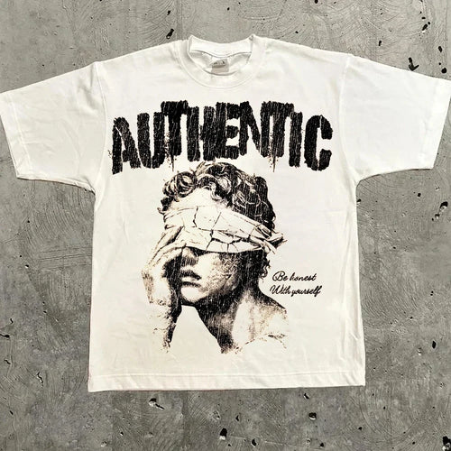 Harajuku Letter Graphic Vintage Tee