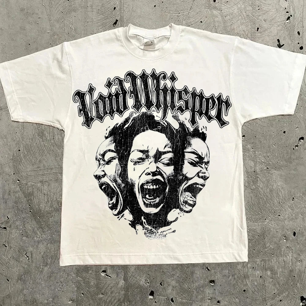 Harajuku Letter Graphic Vintage Tee